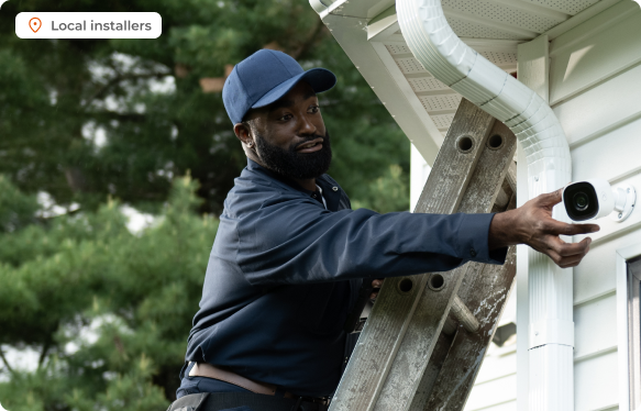 Professional smart-security camera installation